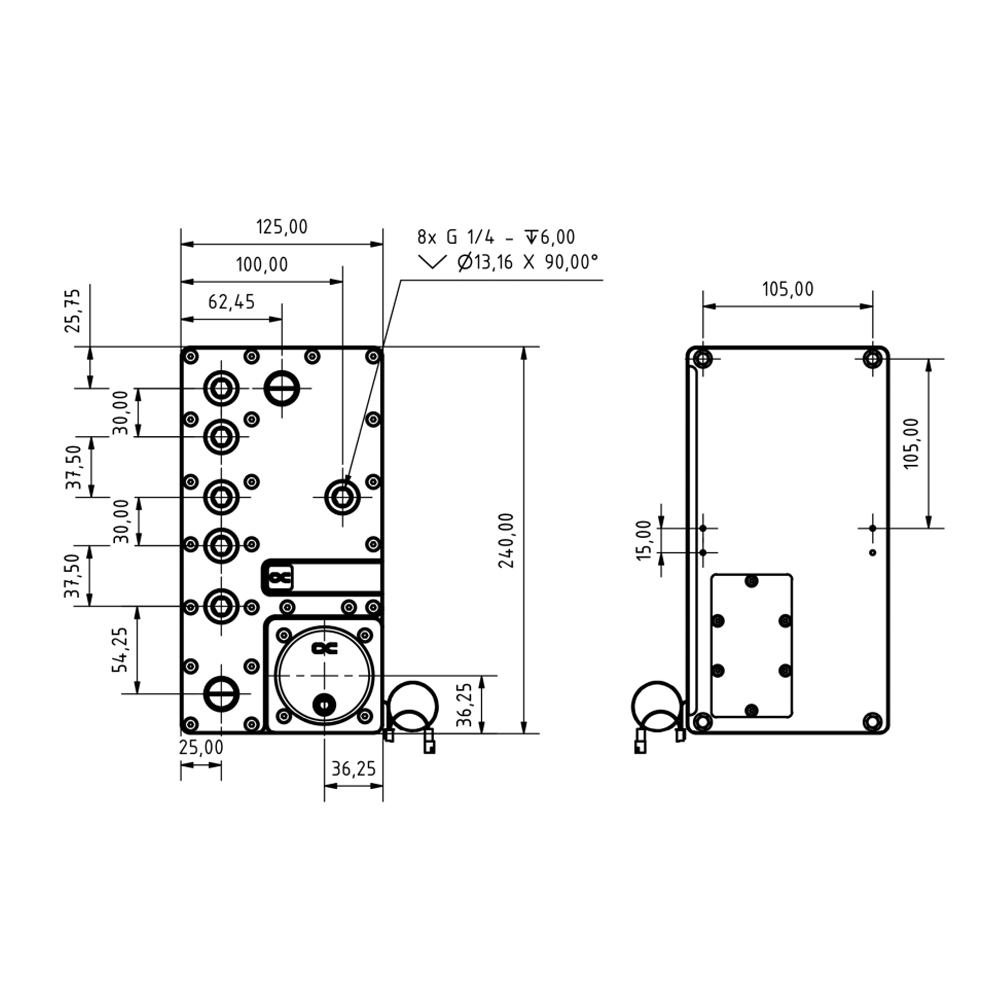Alphacool Core Distro Plate 24 - Integrated Pump Reservoir Distro Plate 评论和价格